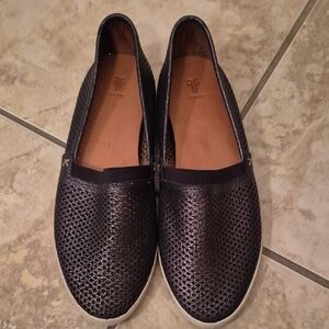 Frye Melanie Pewter Stylish Slip-On Loafers for Women sz 7